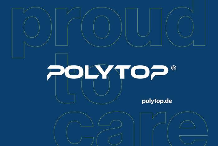 Werbebanner Motiv proud to care 150 x 100 cm