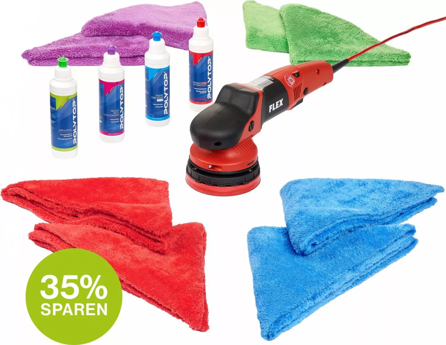 Set-Deal Exzenterpolierer FLEX XCE 10-8 125 Set-Deal Exzenterpolierer FLEX XCE 10-8 125