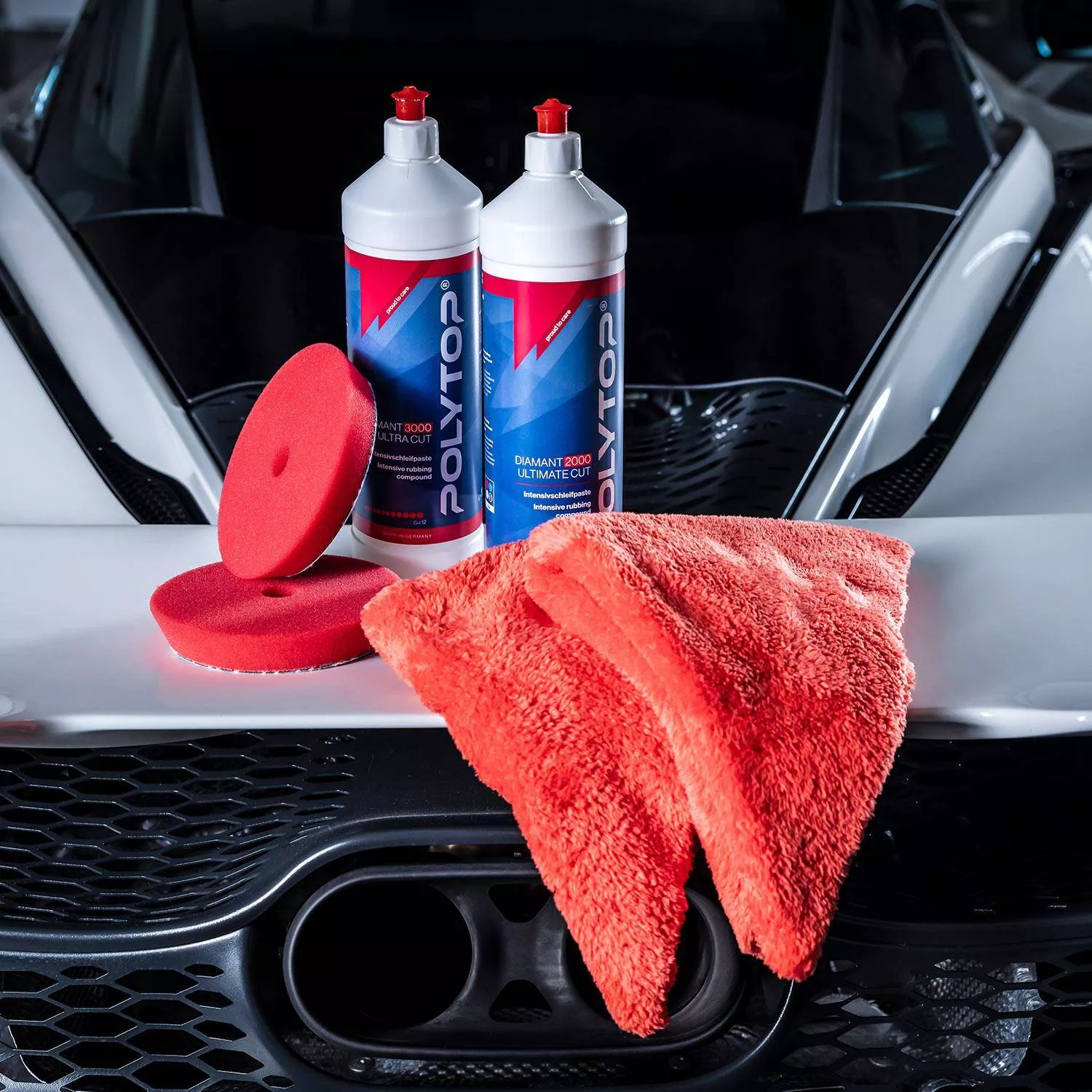 Microfasertuch Soft Edgeless Diamant rot, 2er Pack