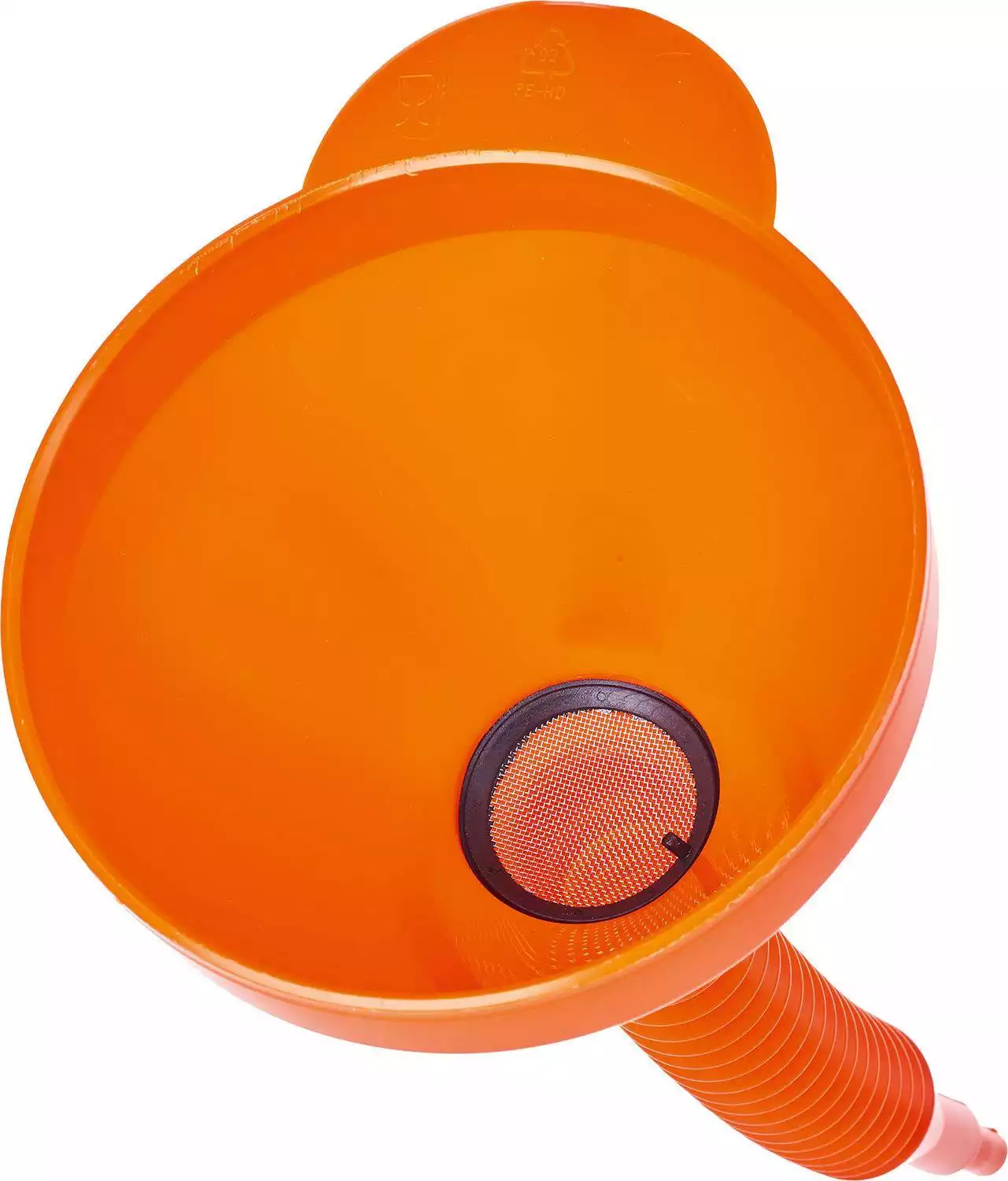 Trichter Ø 160mm Orange für Flüssigkeiten mit starrer Auslauf, Sieb und  Handgriff - CROP